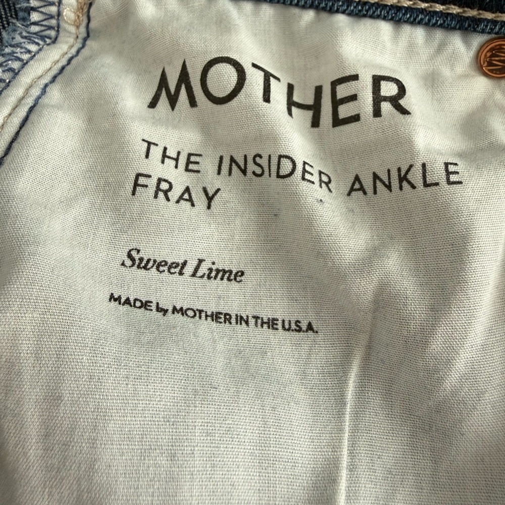 MOTHER Women's Dark Wash Ankle Cropped Jeans - Indigo - Picture 9 of 14